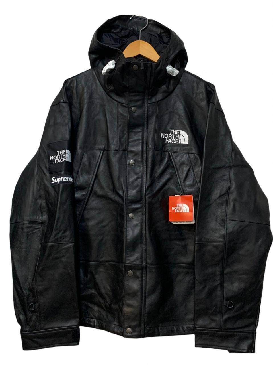 新品 18AW SUPREME × THE NORTH FACE Leather Mountain Parka 黒 XL