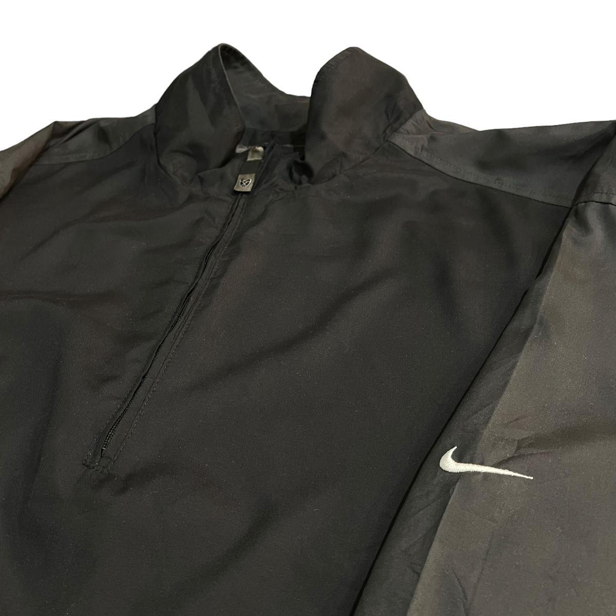 01年製 NIKE GOLF Half Zip Pullover Jacket 黒 M 00s ナイキ ゴルフ