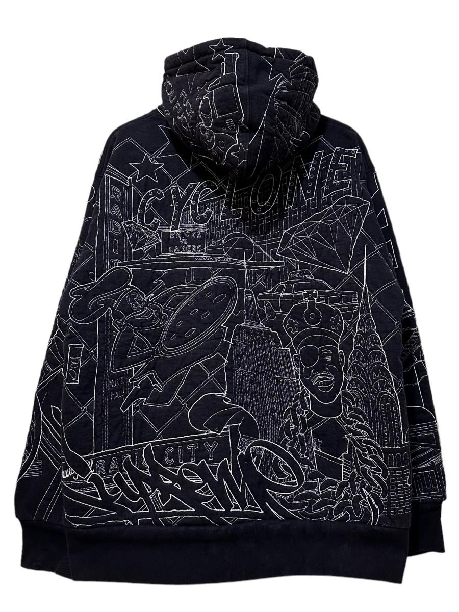 07AW OLD SUPREME Uptown Fullzip Hoodie 黒 XL 00s シュプリーム