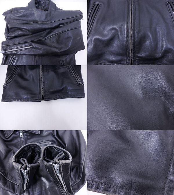 SCHOTT シングルライダースジャケット 34 黒 ショット 642 ライナー