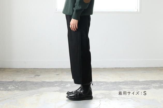 pot and tea（ポットアンドティー）｜ウールワイドパンツ 黒