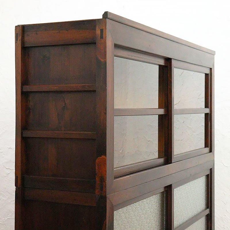 大正アンティーク 引戸水屋 食器棚 杉製