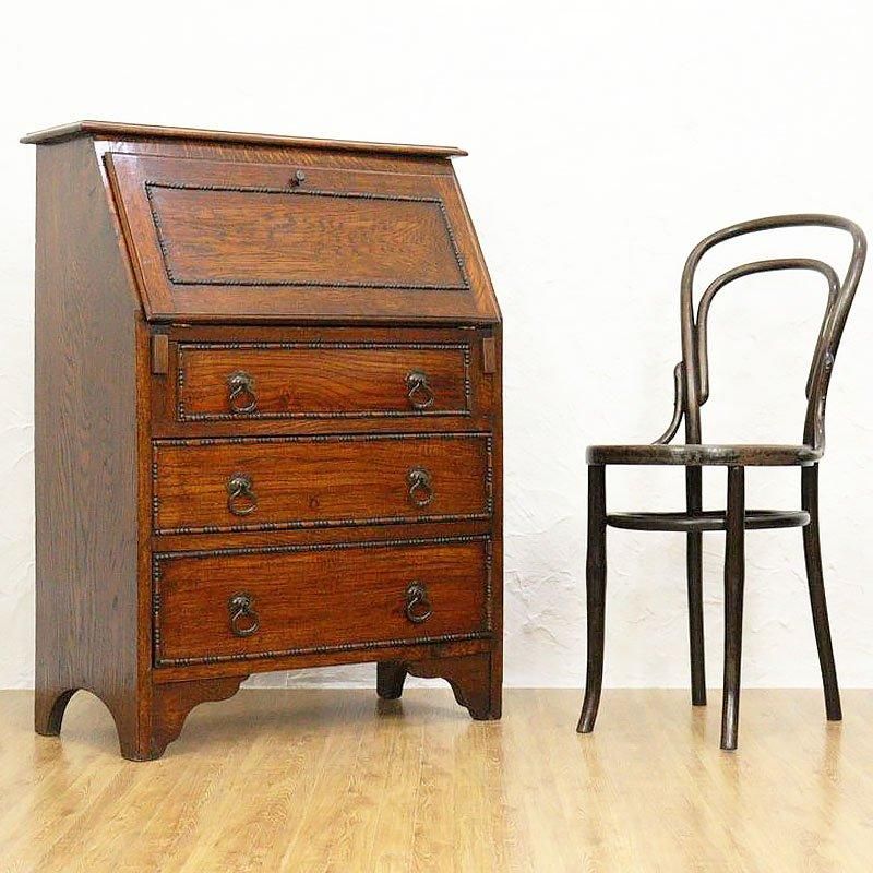 イギリス製 アンティーク ライティングビューロー オークデスク