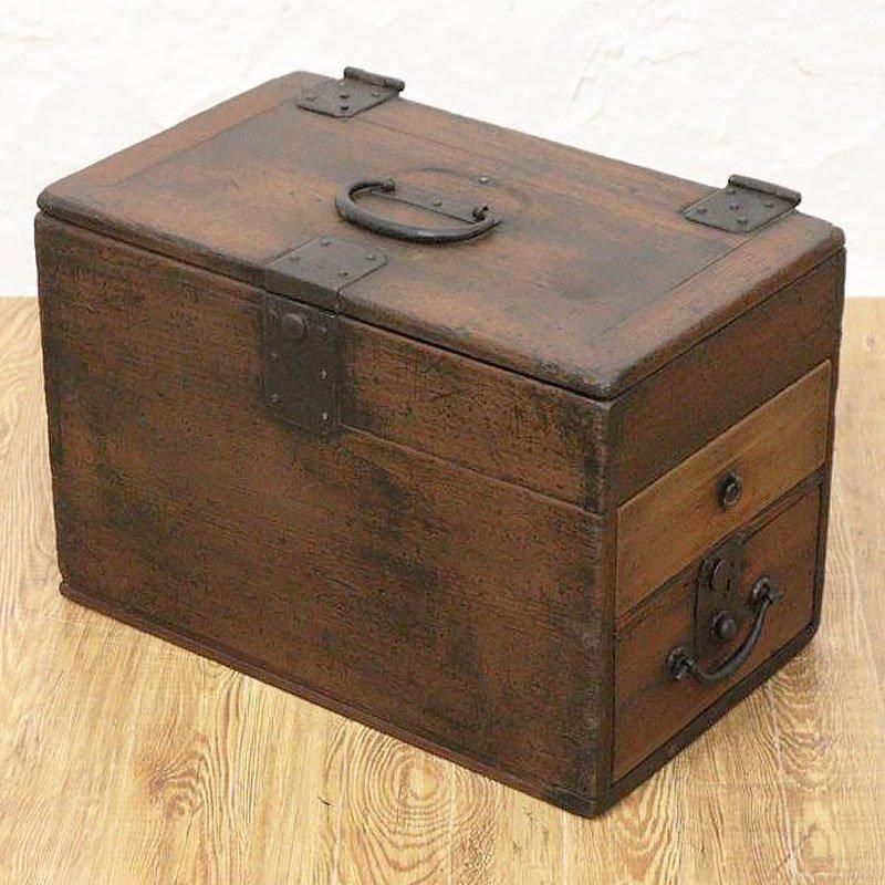 希少な明治時代のアンティーク硯箱 日本製