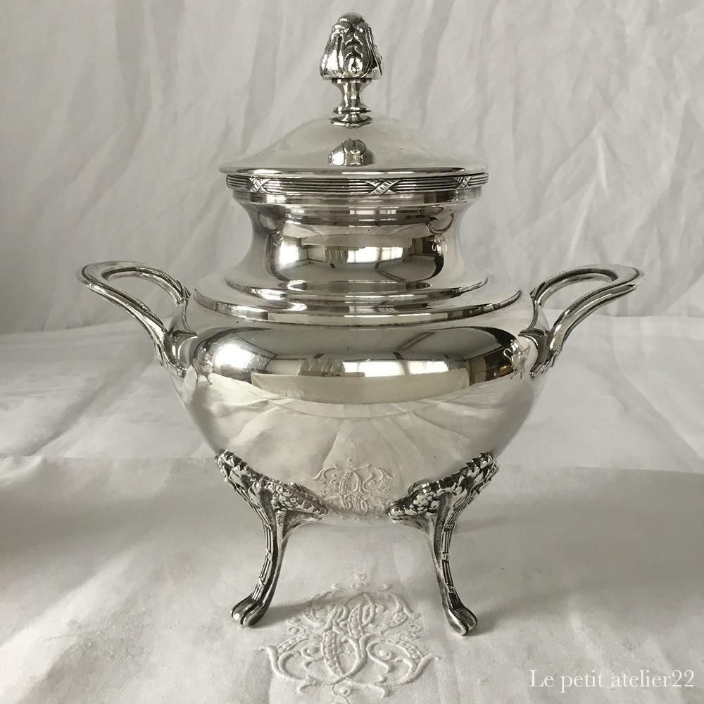 フランス Raoul Monteillet アンティーク シルバープレート シュガー