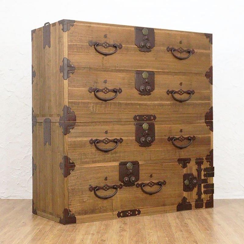 四尺 総桐 二段重ね 和箪笥 大正時代 アンティーク