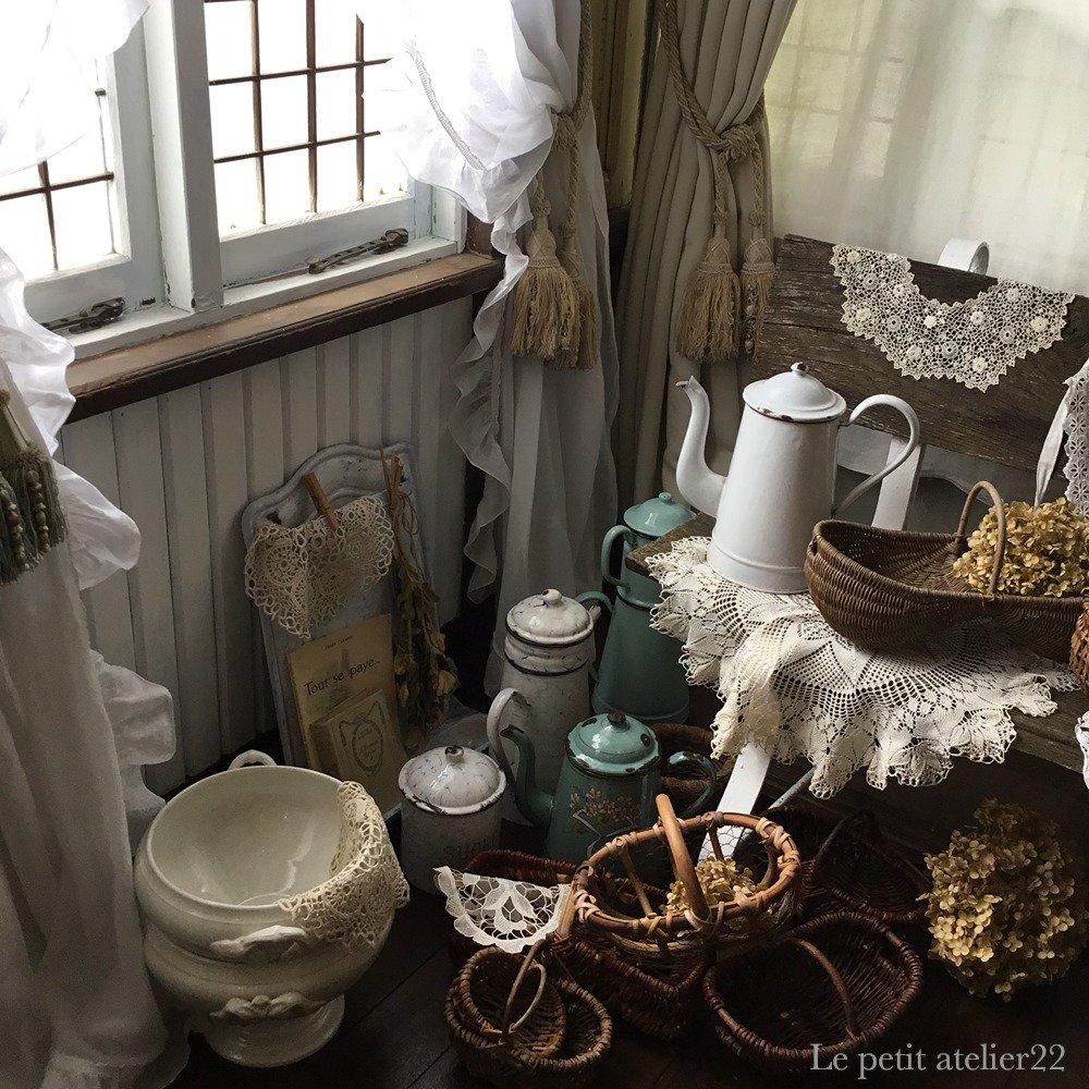 フランス アンティーク ピーナッツ型 バスケット 36.5cm