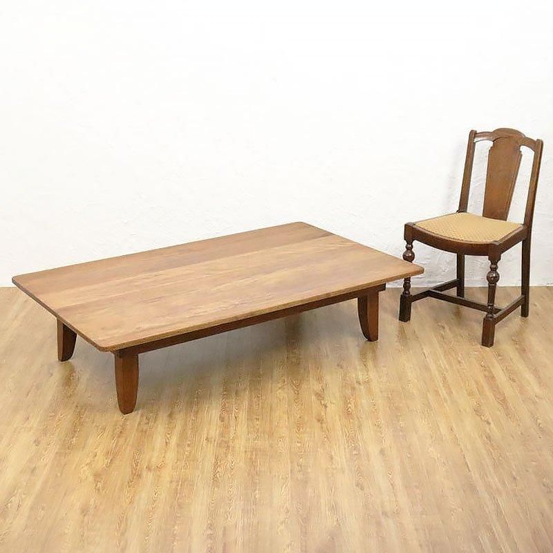 昭和レトロ角ちゃぶ台 日本製 木の温もり溢れる大型