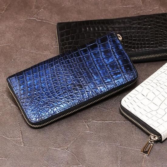 スモールクロコダイルラウンドファスナー長財布コルテ