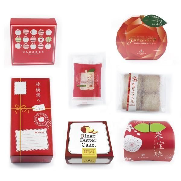 送料無料】りんご銘菓セット（小） - 青森の和菓子,洋菓子,ベーカリー