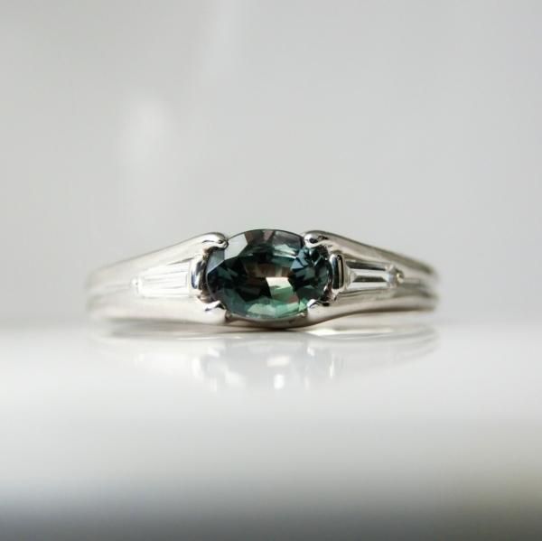 ブラジル産アレキサンドライト ダイヤモンドリング AX 0.38ct D 0.10ct