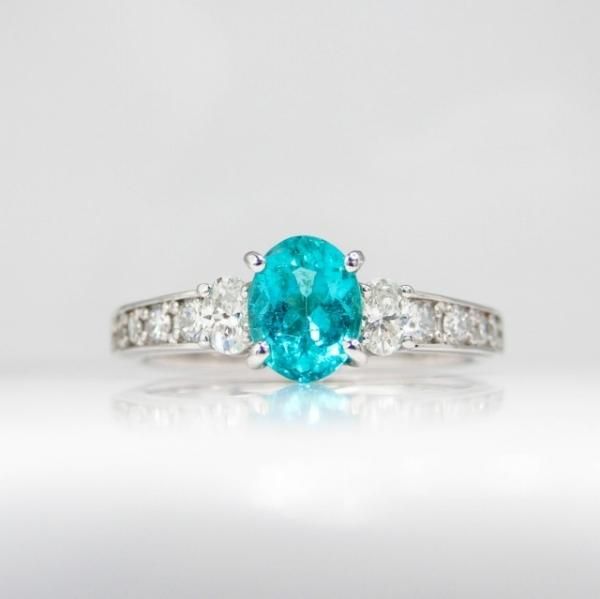 ブラジル産パライバトルマリン ダイヤモンドリング PA 0.553ct D0.35ct