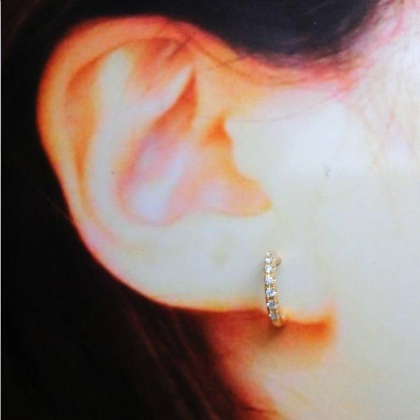 フラワーモチーフダイヤモンドスイングタイプピアス D 0.60ct K18YG