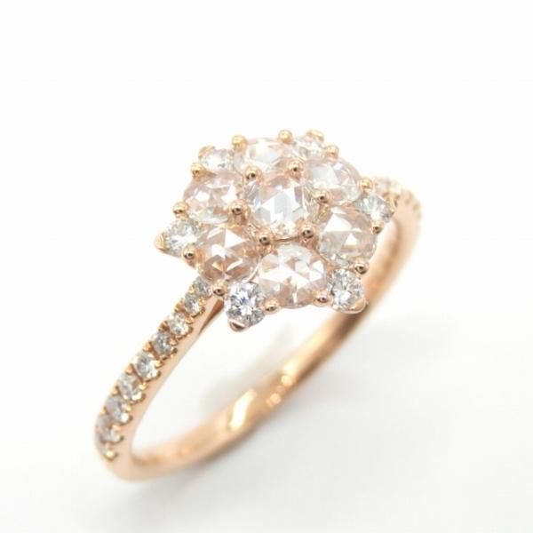 ローズカットダイヤモンドリング D 0.34ct 0.32ct K18PG BOUTIQUE LINE