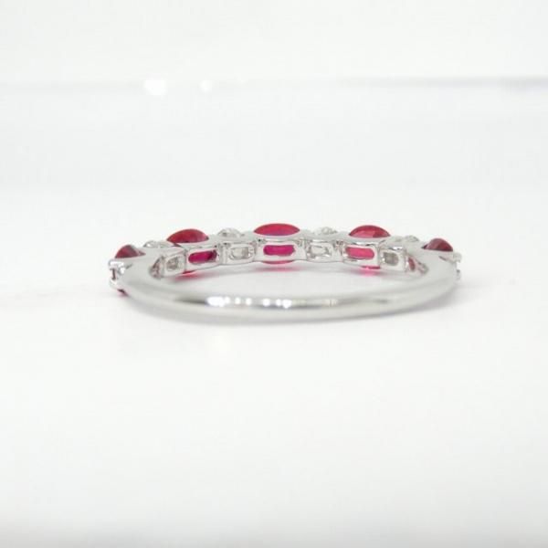 ルビー ダイヤモンドハーフエタニティリング R 1.08ct D 0.24ct K18WG