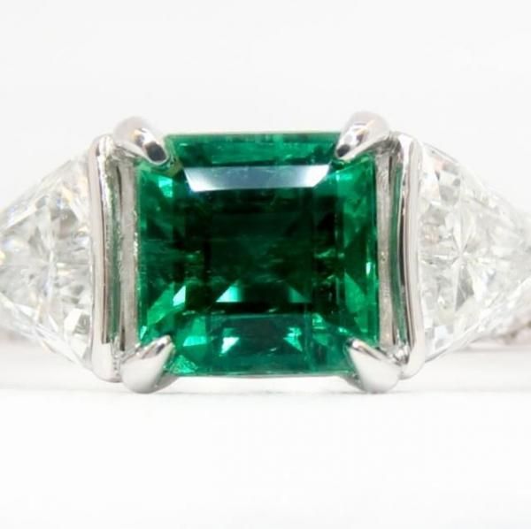 コロンビア産エメラルド ダイヤモンドリング EM 0.71ct F-1 D 1.00ct