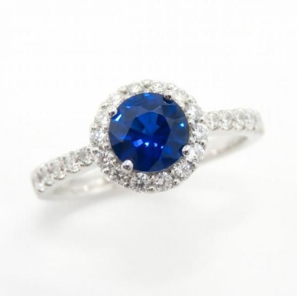 ロイヤルブルーカラーサファイア ダイヤモンドリング SA 0.76ct D 0.34