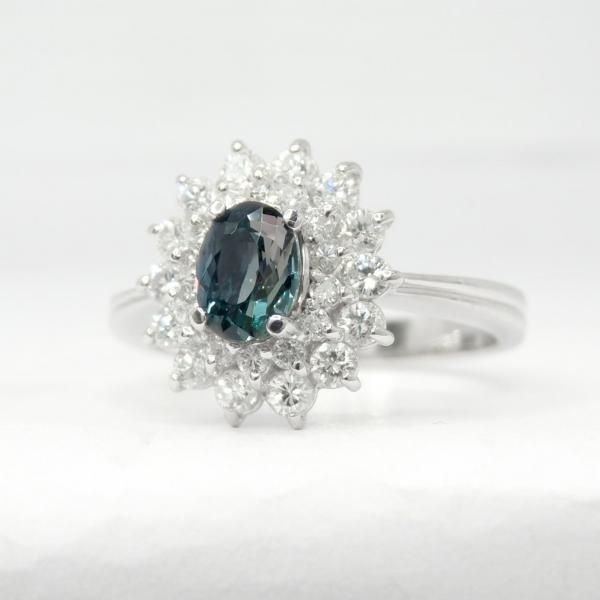 ブラジル産アレキサンドライト ダイヤモンドリング AX 0.72ct D 0.49ct