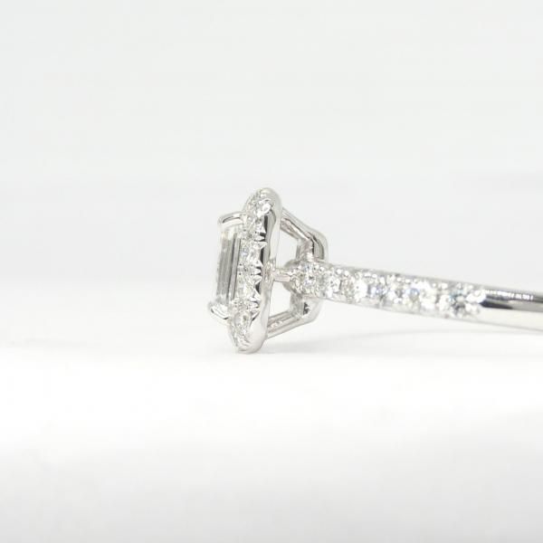 D-IF エメラルドカットダイヤモンドリング D 0.500ct D 0.30ct Pt950