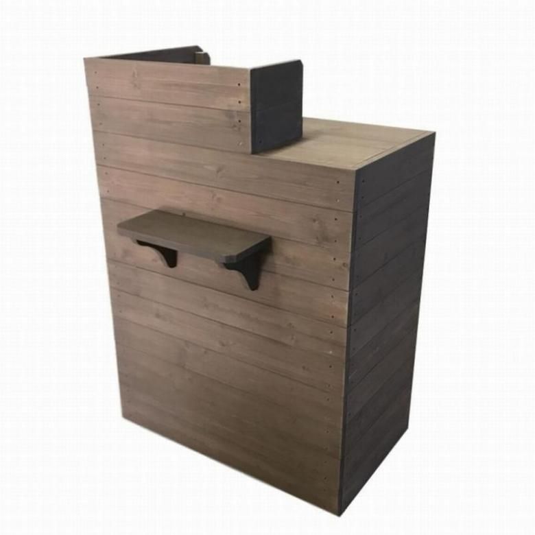 ハンドメイドレジカウンター・受付カウンター_スリム_バック置付_幅