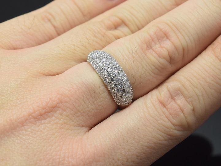 PT900 1.0ct天然ダイヤモンドパヴェリング