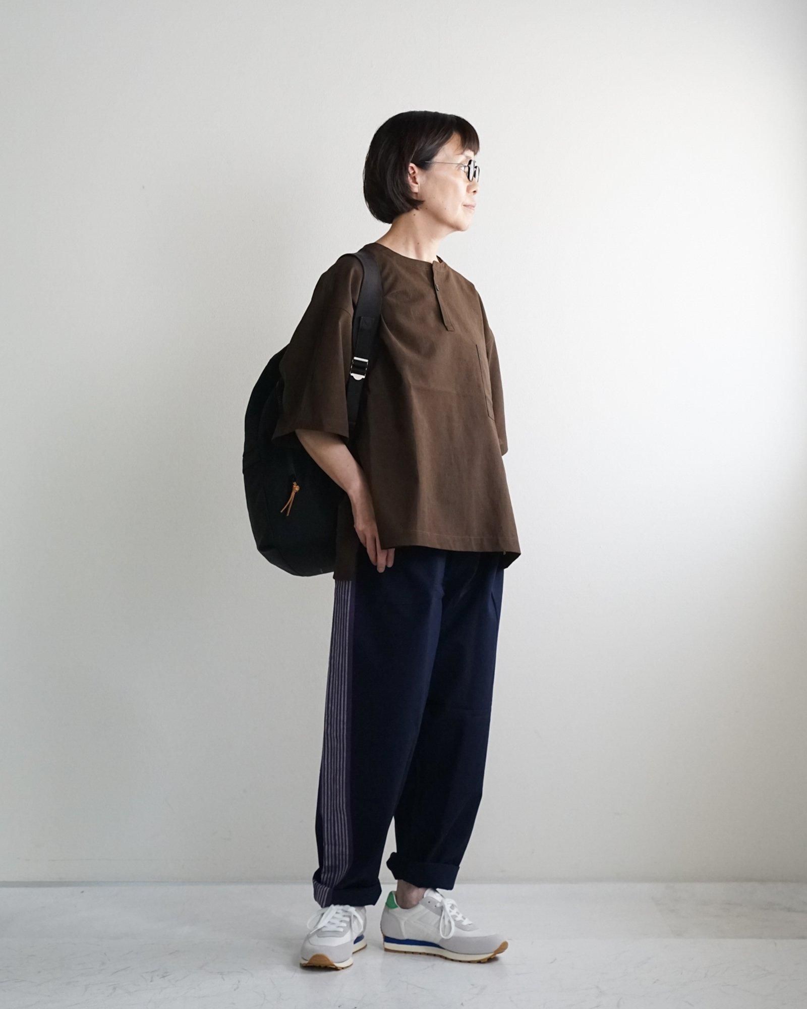 リネンの楽ちんパンツ うなぎの寝床もんぺ Lサイズ 男女兼用