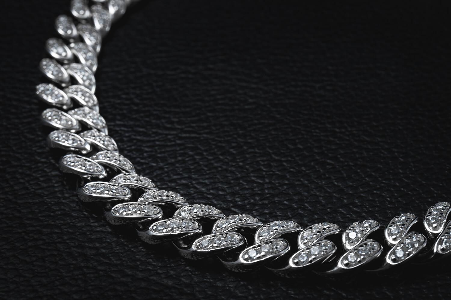 シルバー マイアミブレスレット 幅7mm 18cm-20cm AHB-0101-7MM