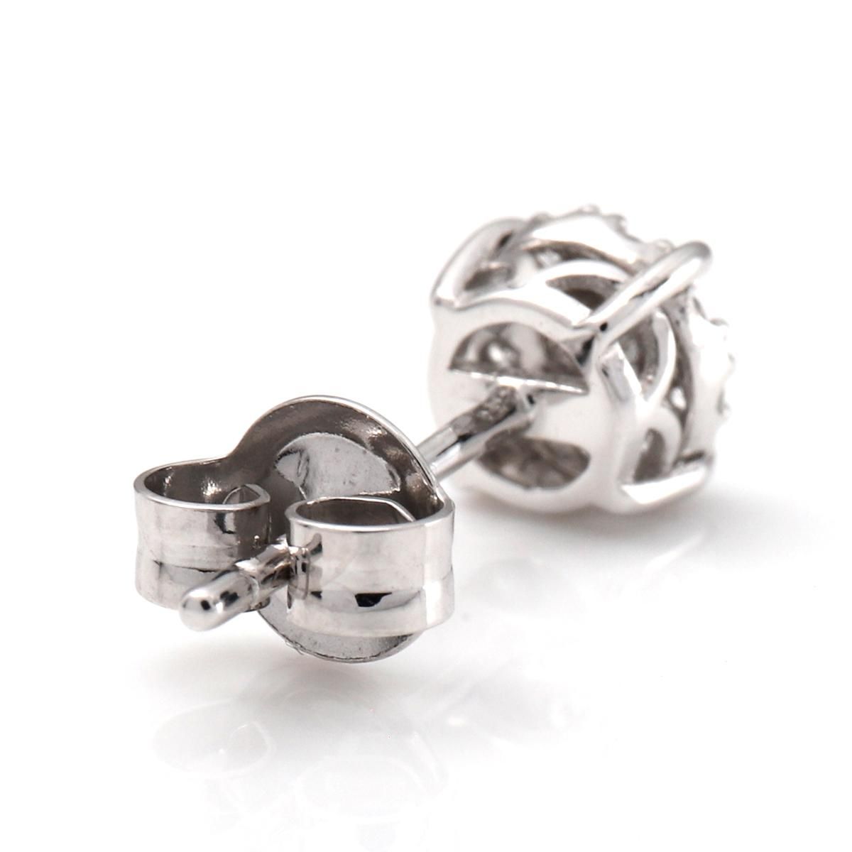 ダイヤモンド 10K ホワイトゴールド ピアス 5mm E2427-10W - AVALANCHE