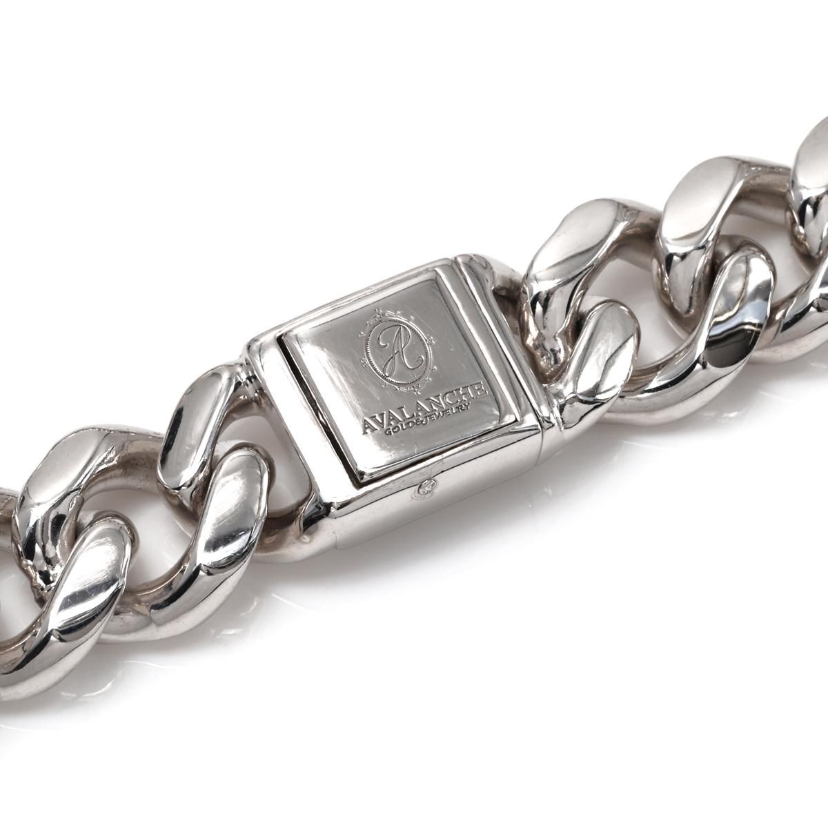 シルバー マイアミブレスレット 幅11.2mm 19cm-21cm 300KDO2-CHC