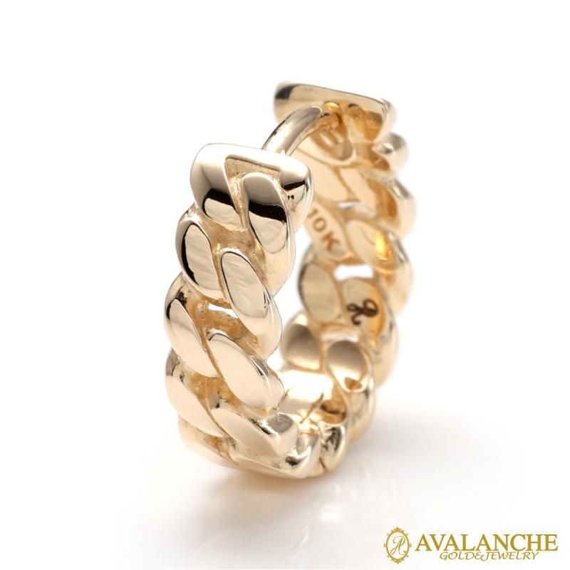 10K イエローゴールド キューバンブレスレット 幅3.5mm 19cm KKP5359