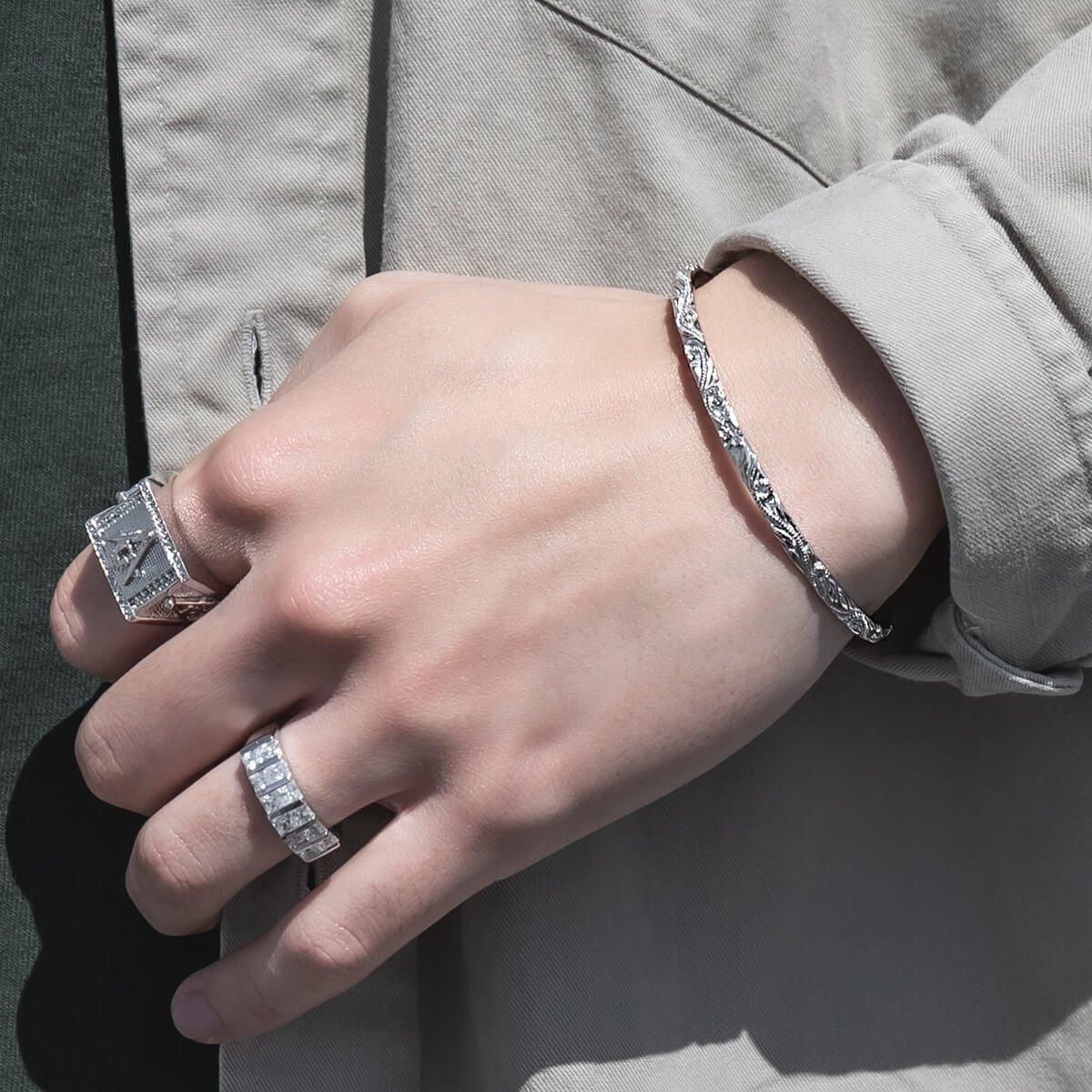 シルバー バングル 幅4mm 18cm JK-3197-1 - AVALANCHE OFFICIAL STORE