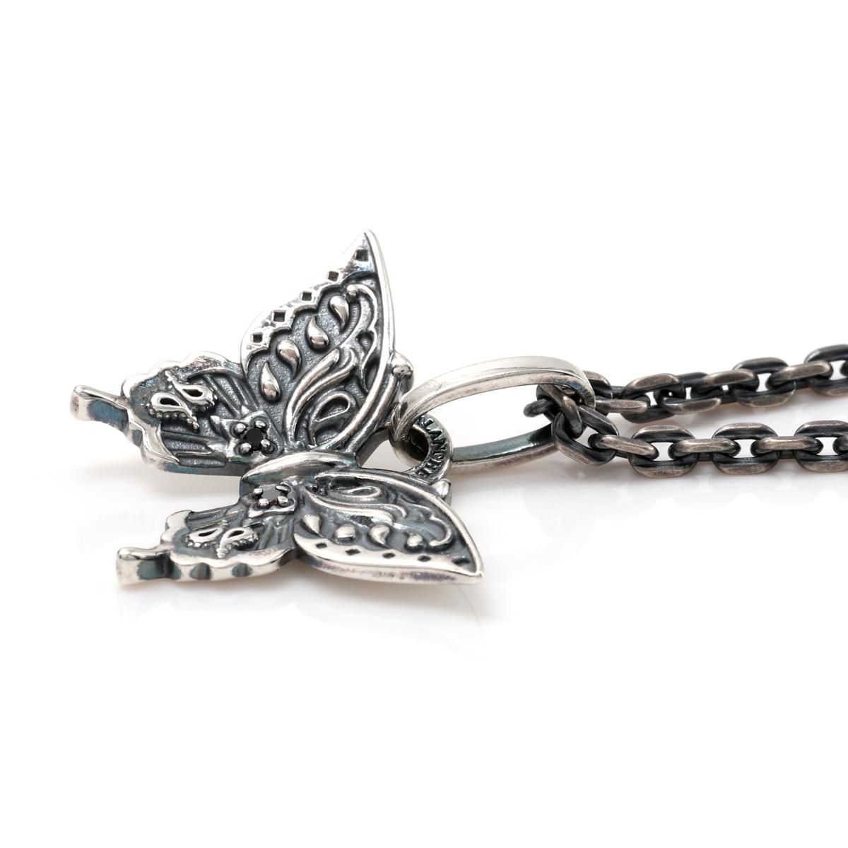 ダイヤモンド シルバー ネックレス&ペンダント 45cm-50cm いぶし加工 3