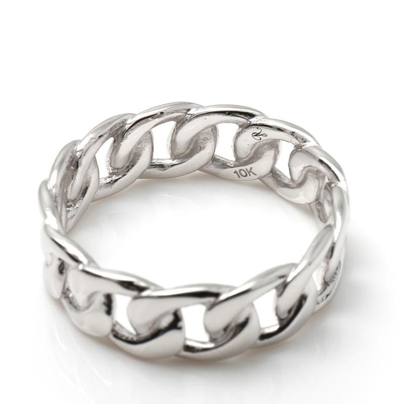 10K ホワイトゴールド リング 11号-25号 2-1951-02 - AVALANCHE