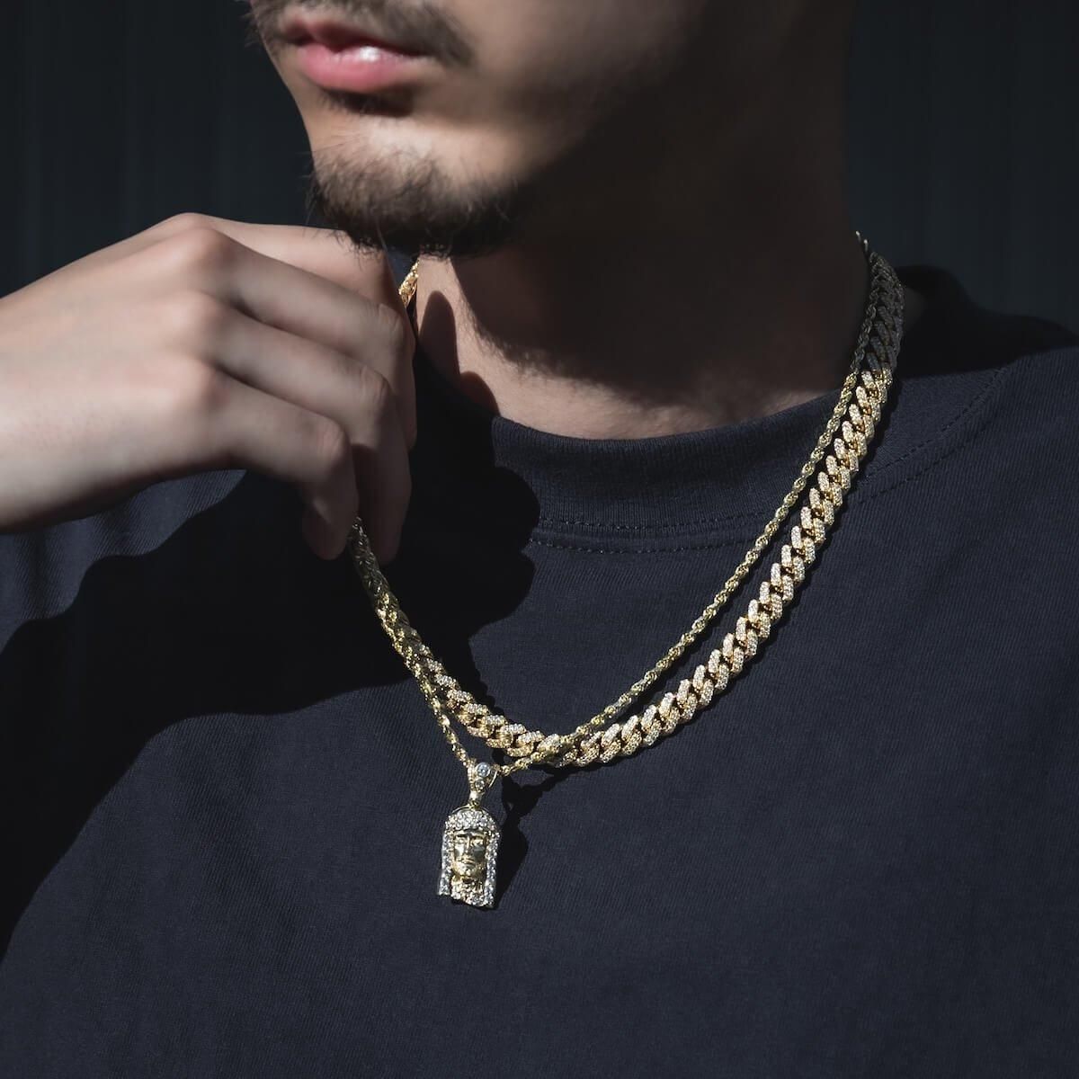 10K イエローゴールド ロープネックレス 幅3mm 45cm-60cm UKPH000017