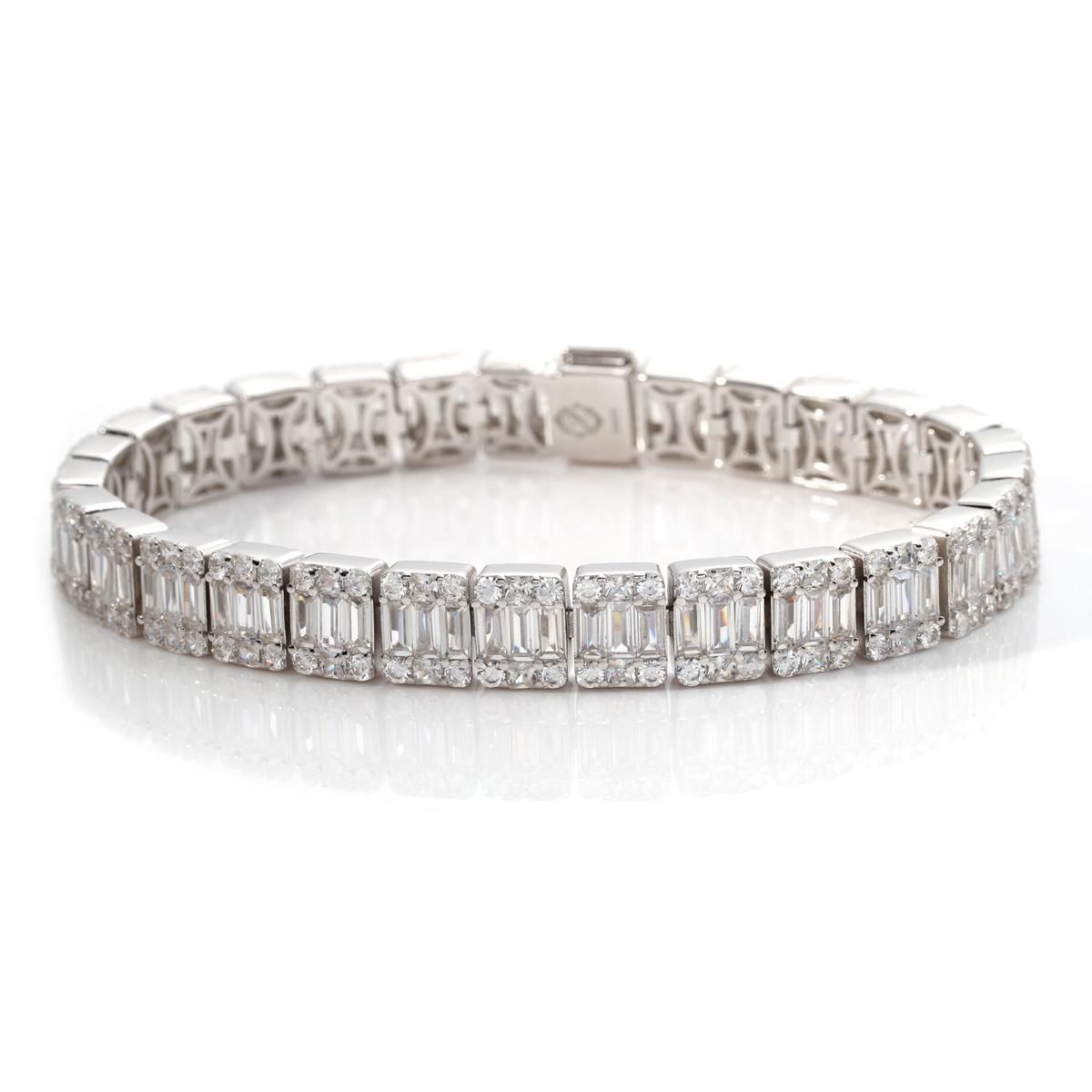 シルバー テニスブレスレット 幅8.7mm 18cm-20cm AHBL-L003