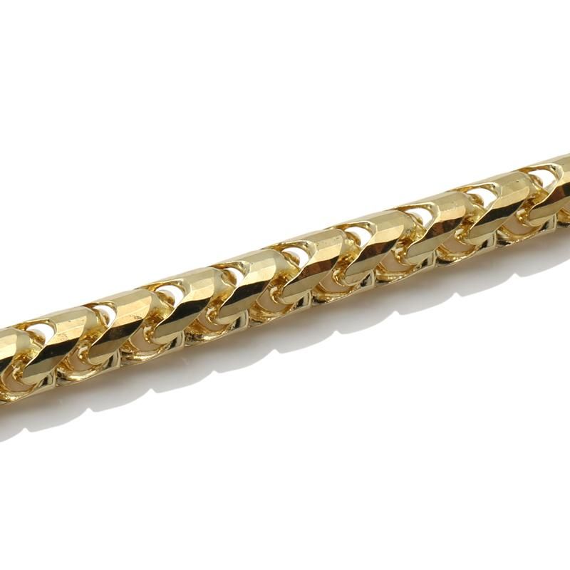 10K イエローゴールド フランクリンブレスレット 幅4.5mm 19cm