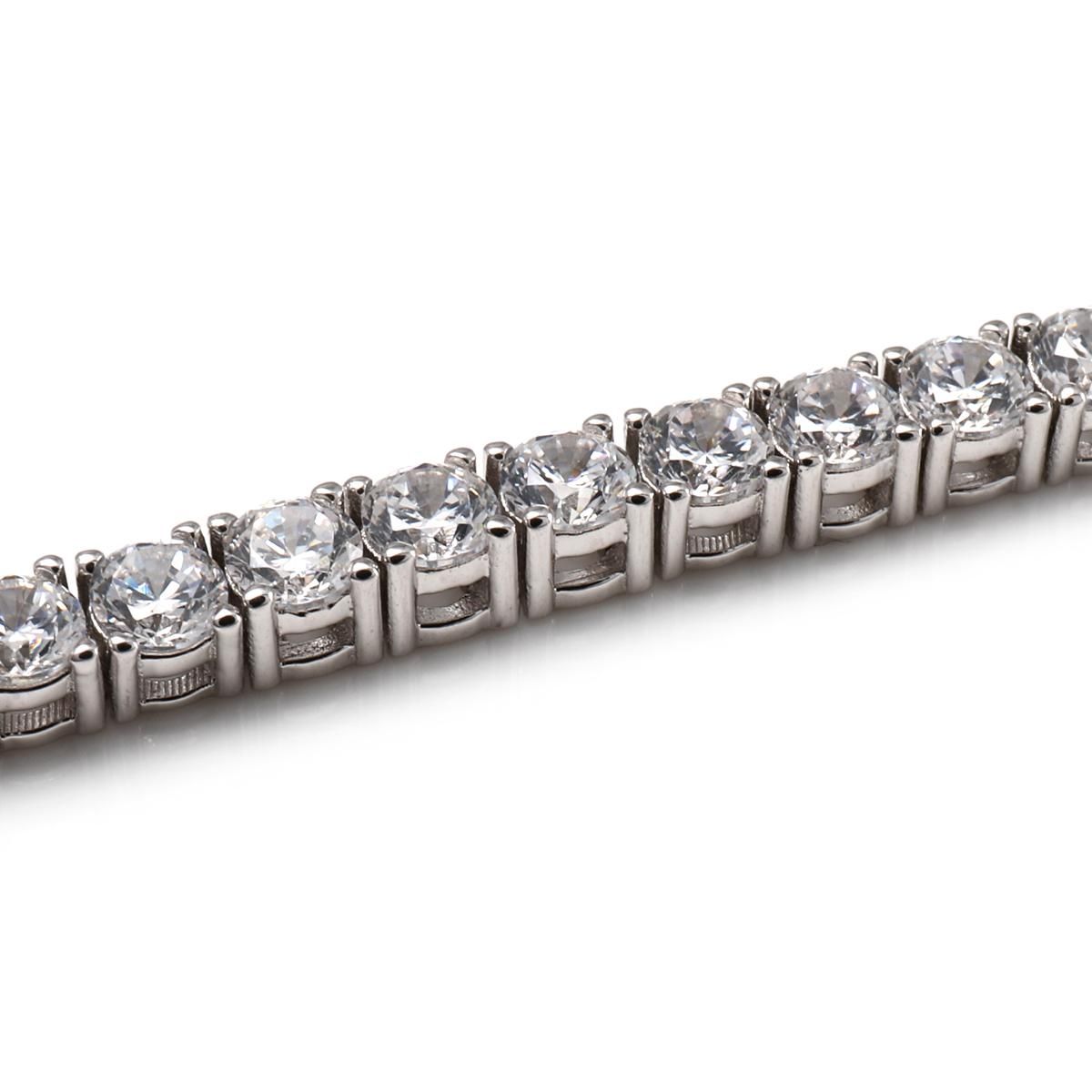 シルバー テニスブレスレット 幅3mm 16cm-20cm AHBL-D042-3MM