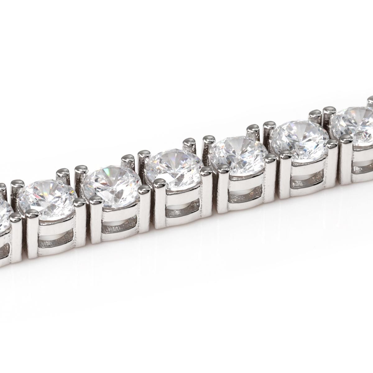 シルバー テニスブレスレット 幅4mm 18cm-20cm AHBL-D042-4MM