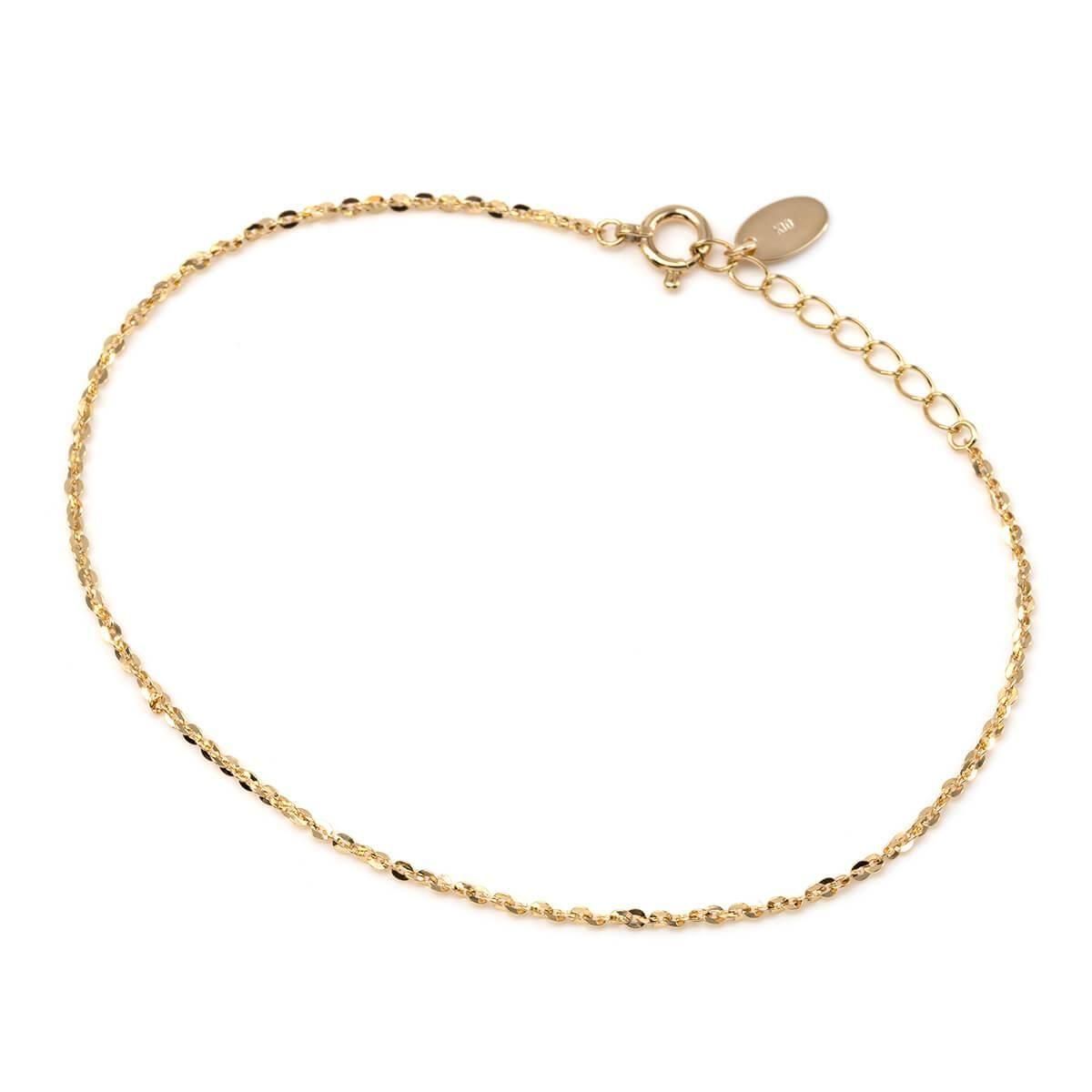 10K イエローゴールド ブレスレット 幅1mm 15cm-17cm FMZ-15