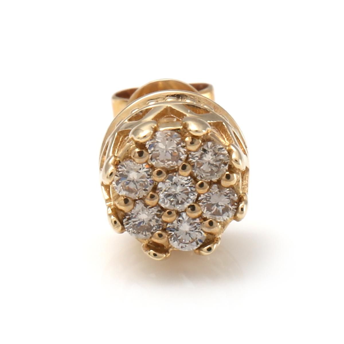 ダイヤモンド 10K イエローゴールド ピアス 7mm A0126047B-ALY