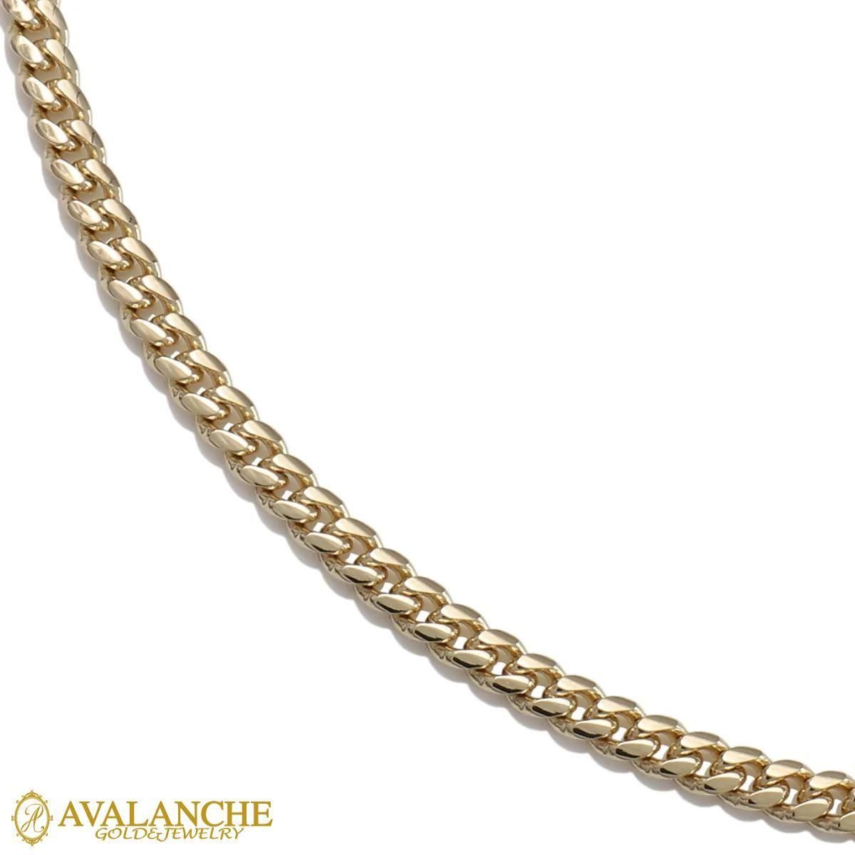 10K イエローゴールド マイアミネックレス 幅2.5mm 45cm-60cm KKP6025