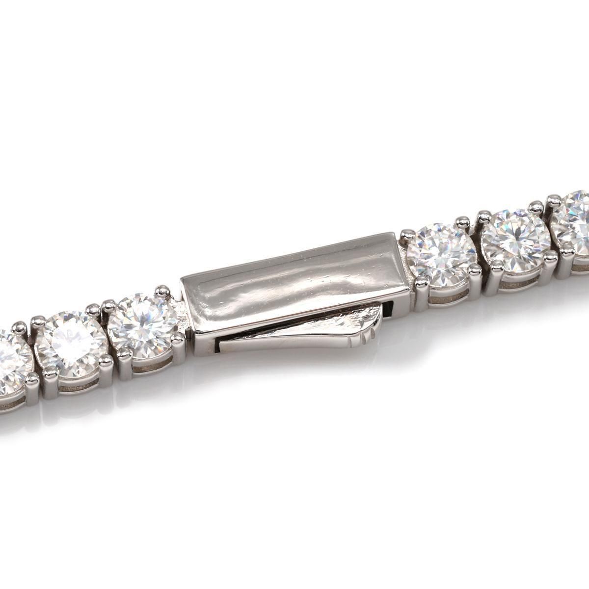 モアサナイト シルバー テニスブレスレット 幅4mm 17cm-20cm HBL-D042