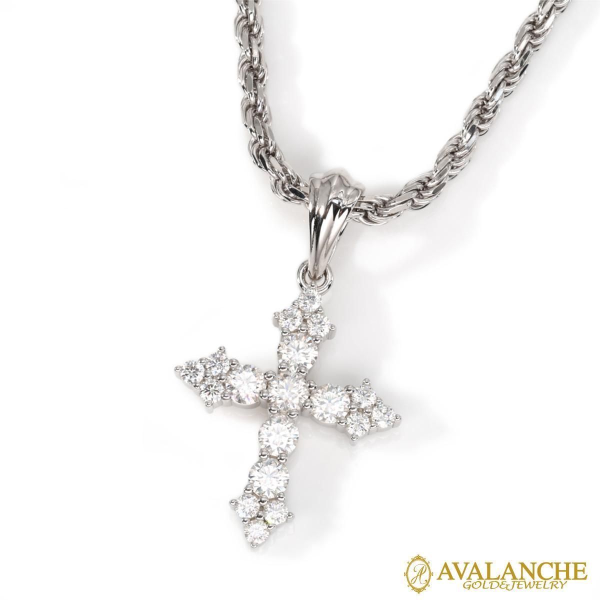 モアサナイト シルバー ネックレス&ペンダント 45cm-50cm GCROSS-A-MSN