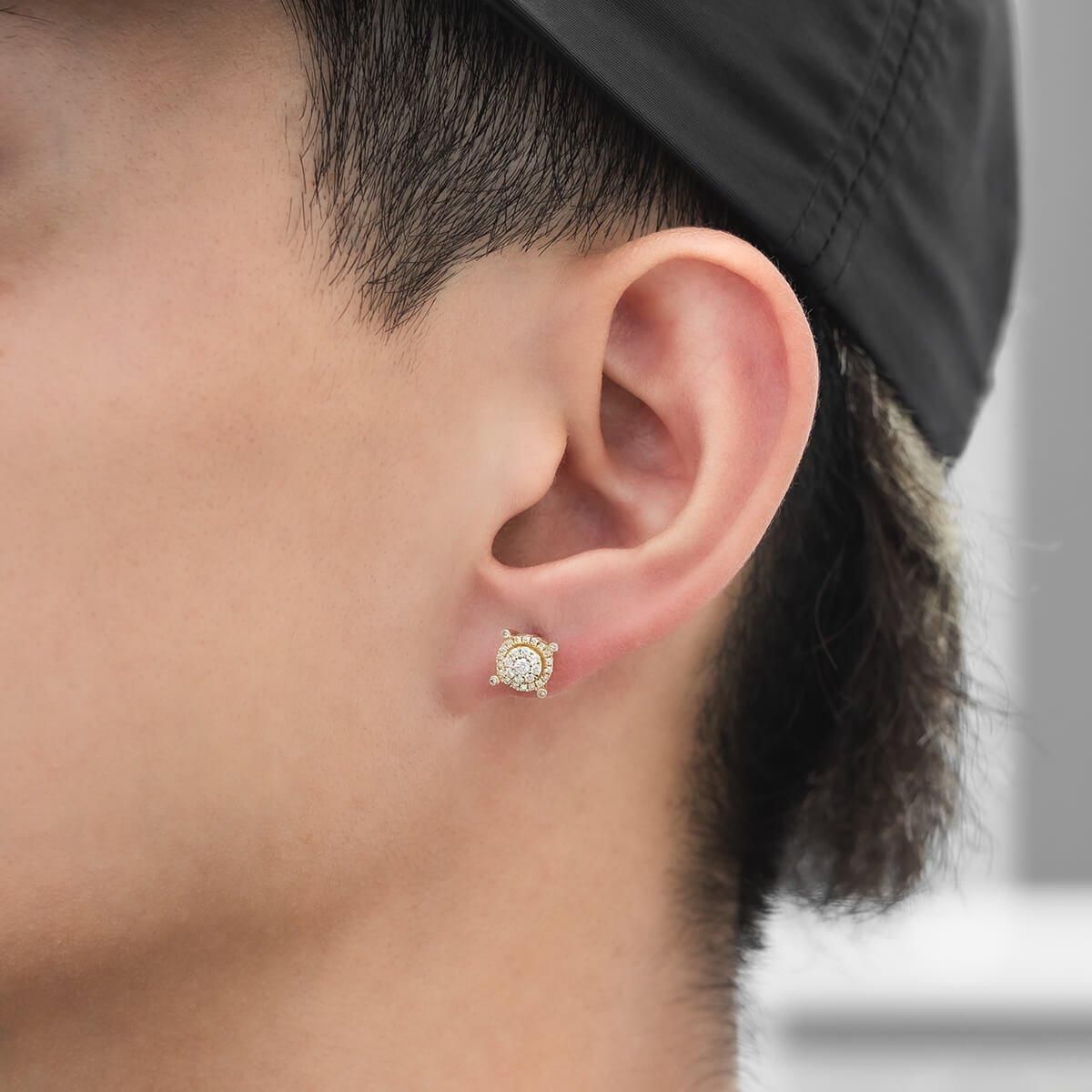 ダイヤモンド 10K イエローゴールド ピアス 7mm A0125946-ALY