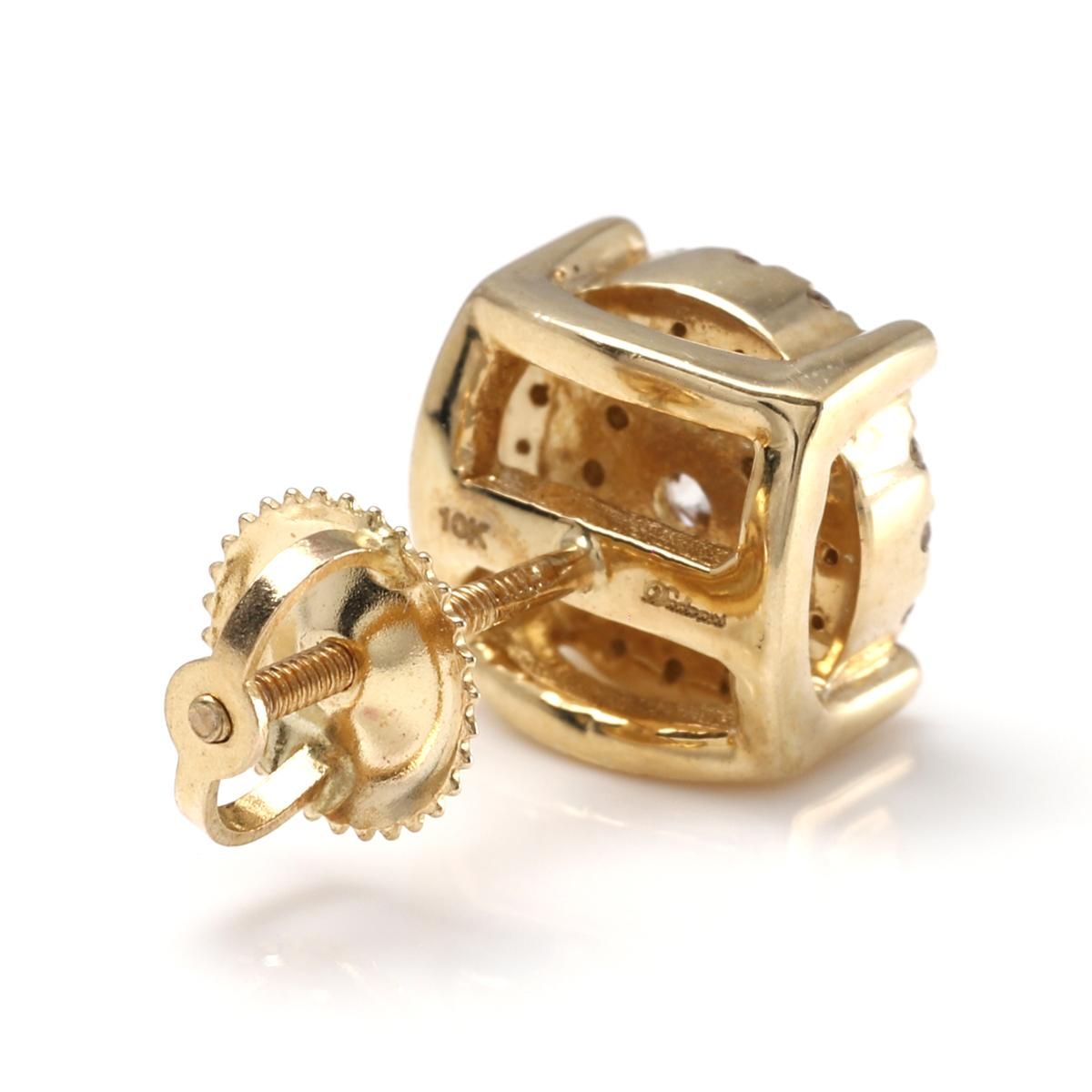 ダイヤモンド 10K イエローゴールド ピアス 8.2mm A112101 - AVALANCHE