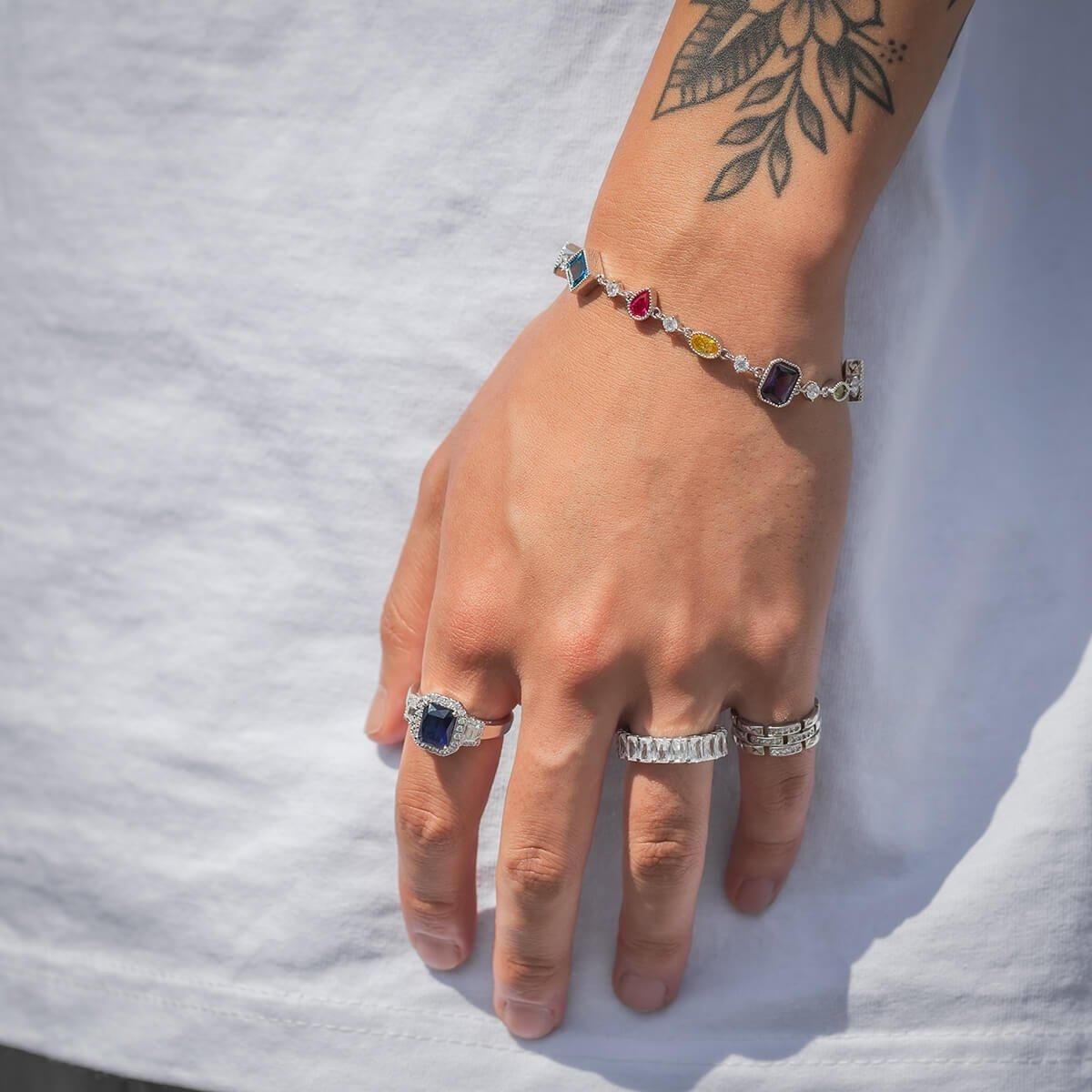 シルバー ブレスレット 幅9.8mm 18cm-21cm AHB-0102 - AVALANCHE