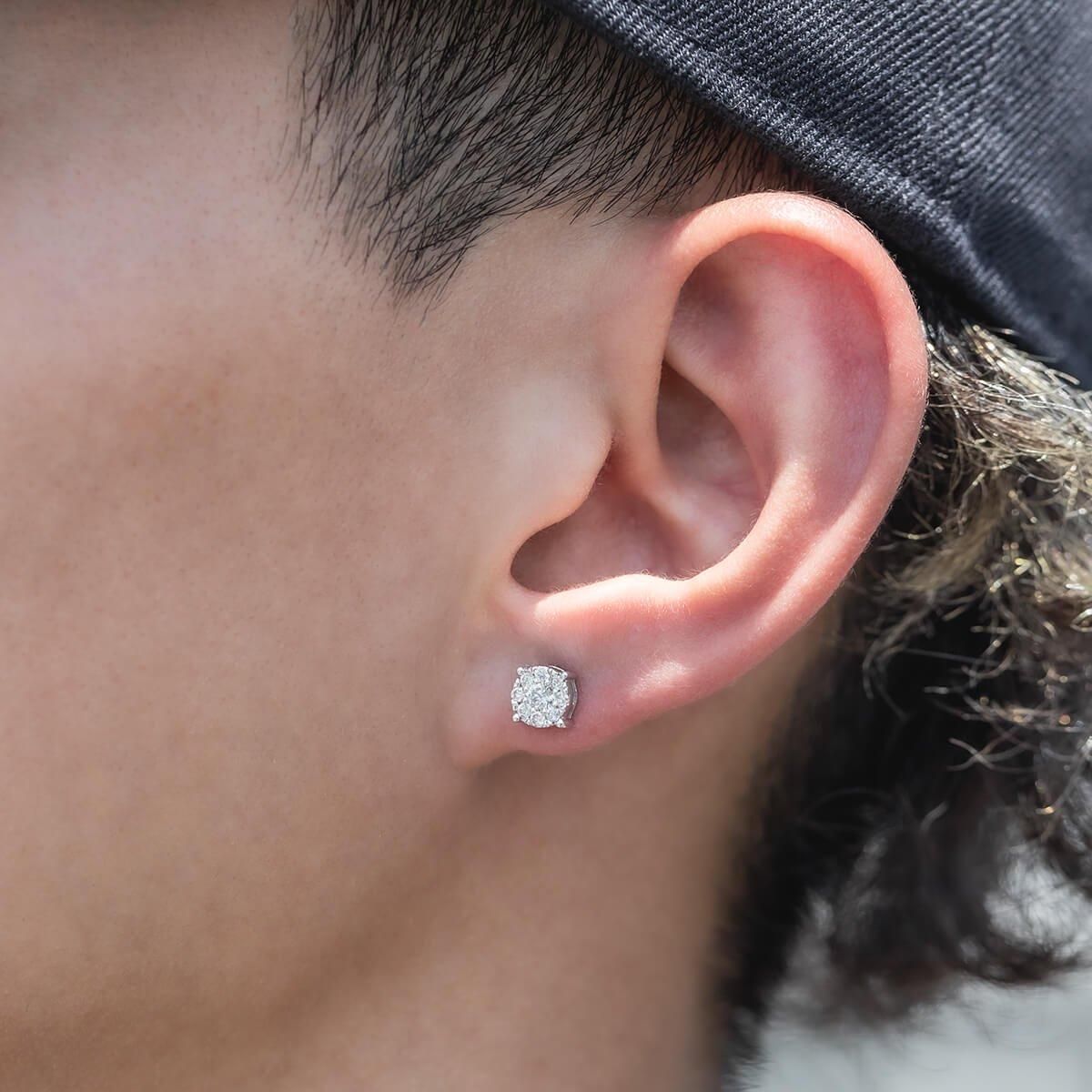 ダイヤモンド 10K ホワイトゴールド ピアス 6mm - AVALANCHE OFFICIAL