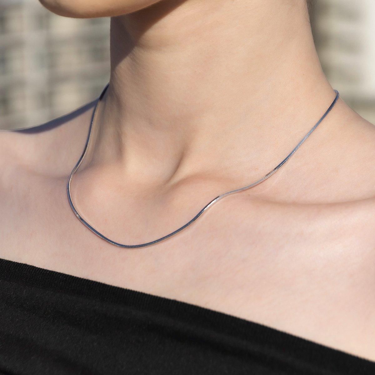 シルバー スネークネックレス 幅1.5mm 45cm-60cm 150CPQD8 - AVALANCHE