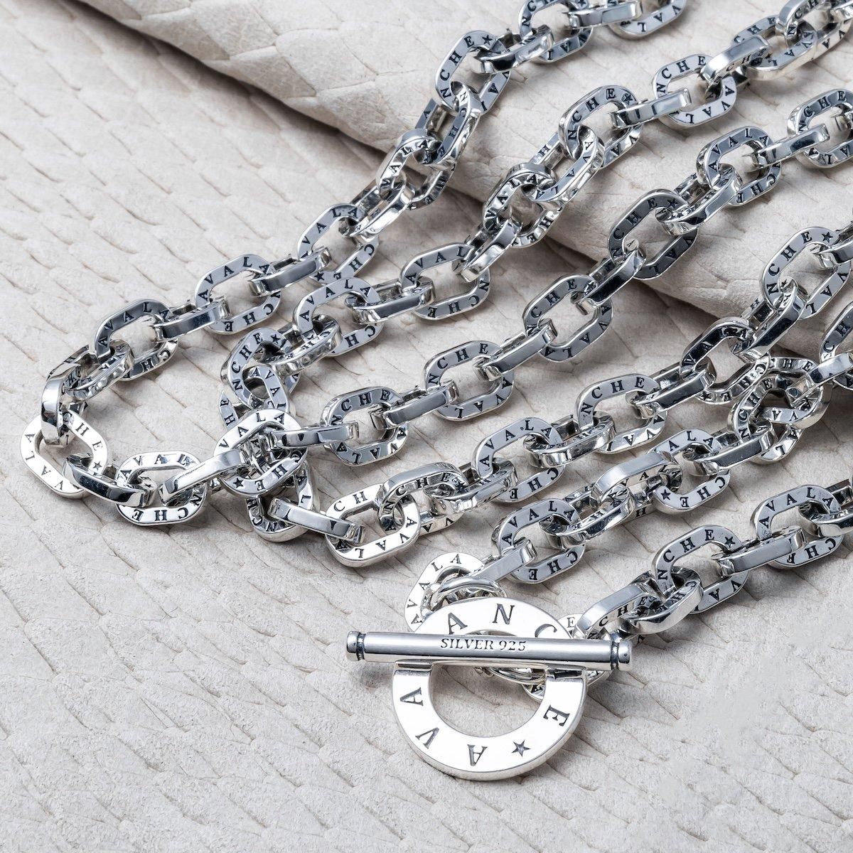 アヴァランチシグネチャー フラットアンカー シルバー ネックレス 幅
