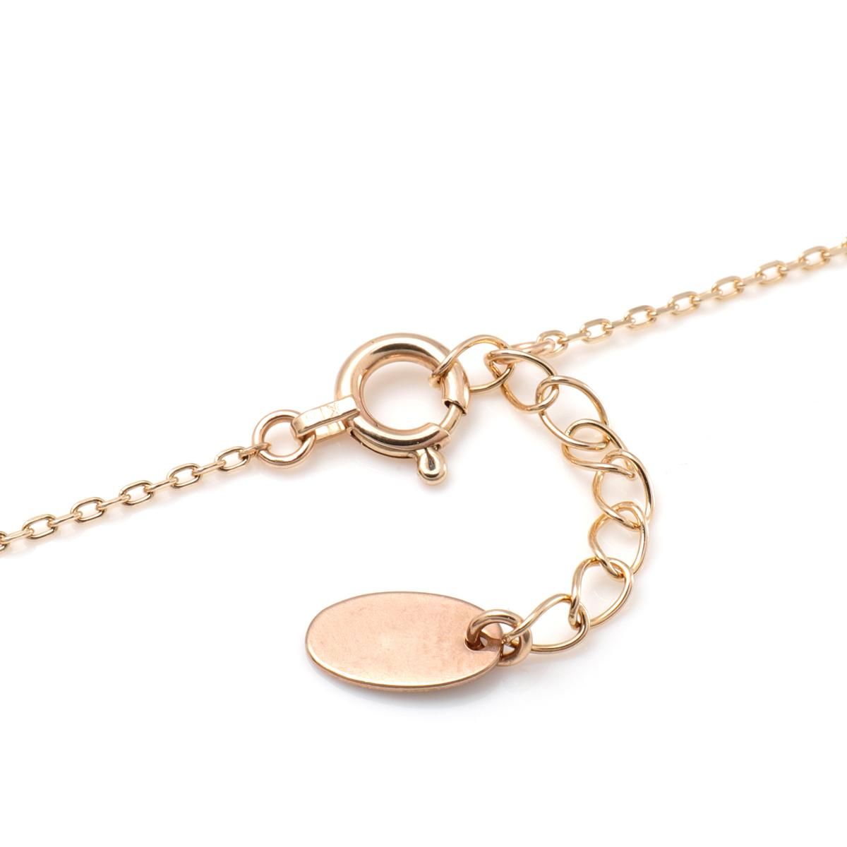 ダイヤモンド 10K イエローゴールド ブレスレット 幅1mm 15cm-17cm